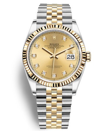 Rolex Datejust 36 Two Tone Gold Watch 126233-0017 Jubilee