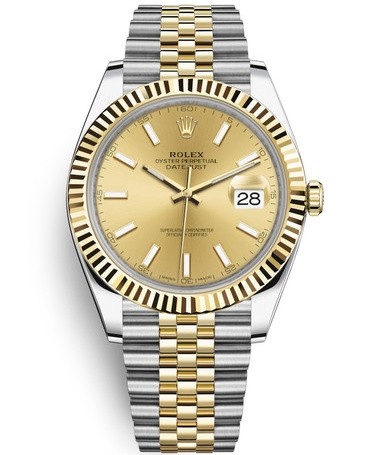 Rolex Datejust II Two-Tone Gold Watch 126333-0010 Jubilee Gold Dial