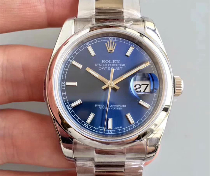 Rolex Datejust 36 Watch 116200-0057 Dark Blue Dial