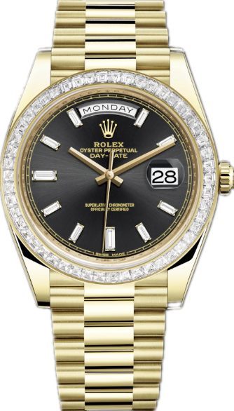 Rolex Day-Date II All Gold Watch 228398tbr-0001 Presidential Black