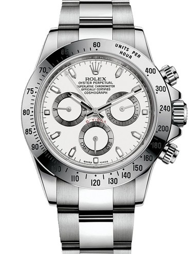 Rolex Daytona Stainless Steel Watch White Dial