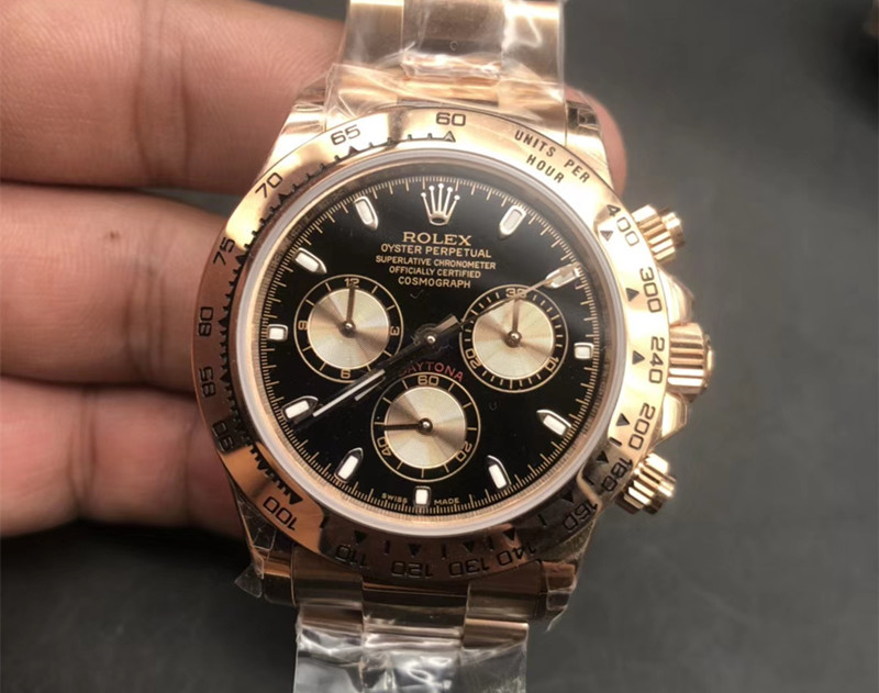 Rolex Daytona All 18K Yellow Gold Watch Black Dial