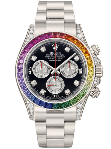 Rolex Daytona Rainbow Diamonds Watch 116599RBOW Black Dial