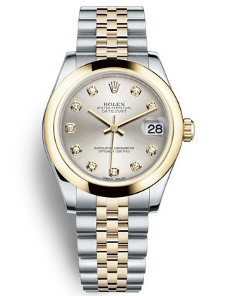 Rolex Lady-Datejust Two Tone Gold Watch 178243-0041 Silver