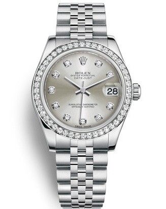 Rolex Lady-Datejust Watch 178384-0003 Silver Dial