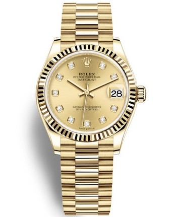 Rolex Lady-Datejust All Gold Watch 278278-0009