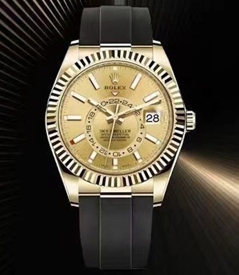 Rolex Sky-Dweller Watch 326238-0007 Gold Dial
