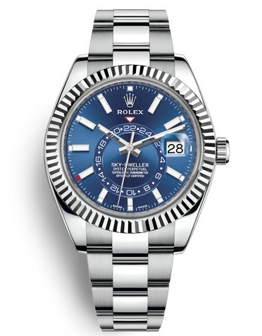Rolex Sky-Dweller Watch Gold 326934-0003 Dark Blue Dial