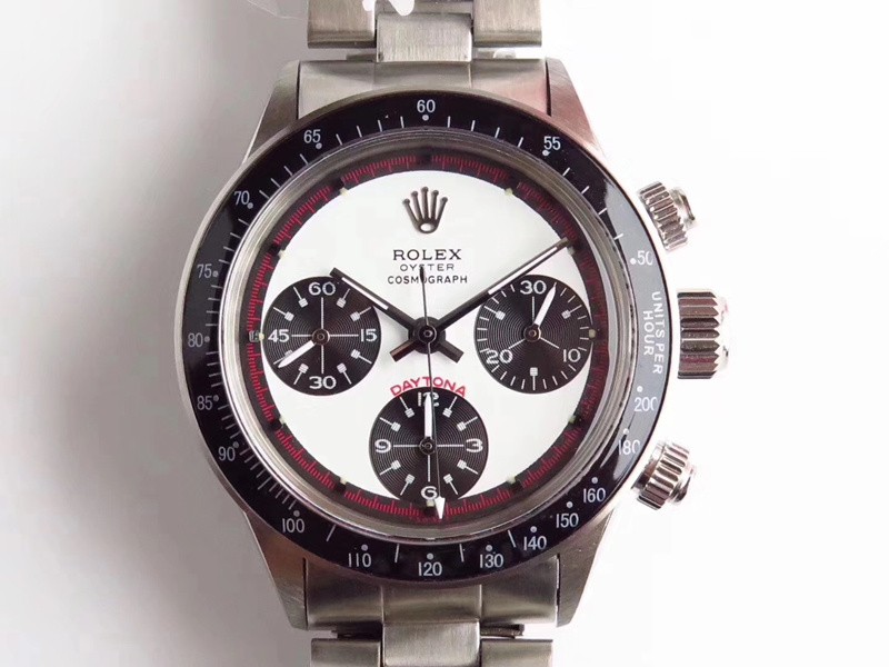 Rolex Daytona Paul Newman Vintage Watch Red Inner Meter White Dial