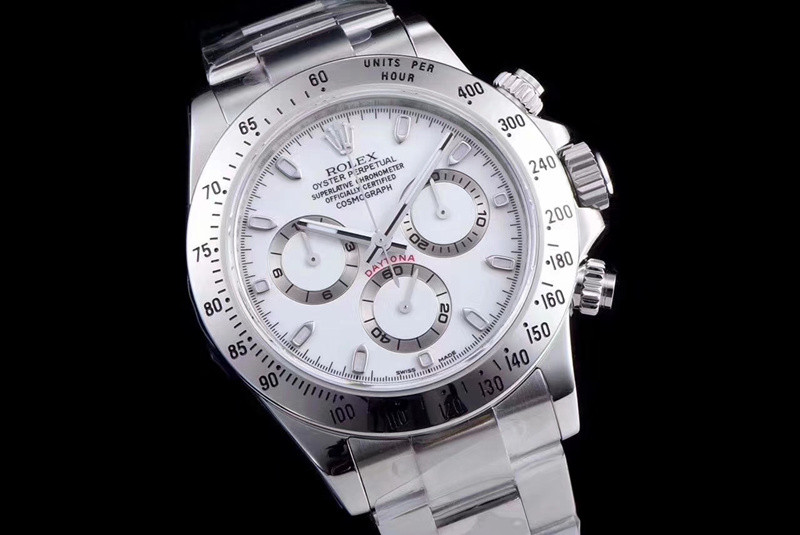 Rolex Daytona Cloned 4130 Movement Watch White Dial 116520-0016