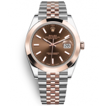Rolex Datejust II Two-Tone Rose Gold Watch 126301-0002 Swiss Replica Chocolate