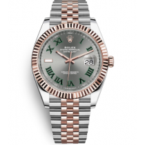 Rolex Datejust II Two-Tone Rose Gold Watch 126331-0016 Swiss Replica Gray