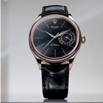 Rolex Cellini Swiss Replica Watch Rose Gold 50515-0011 Black Dial 39mm (High End)