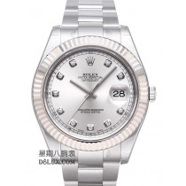 Rolex Datejust II Watch 116334-0007 Swiss Replica Silver White Dial
