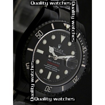 Rolex Submariner Pro-Hunter Watch PVD Coating Black