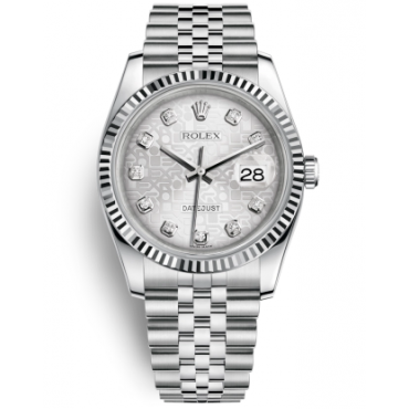 Rolex Datejust 36 Watch 116234-0087 Jubilee Silver