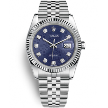 Rolex Datejust 36 Watch 116234-0110 Jubilee Dark Blue