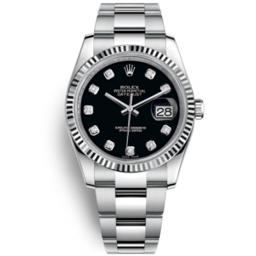 Rolex Datejust 36 Watch 116234-0132 Black Dial
