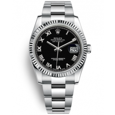 Rolex Datejust 36 Watch 116234-0146 Black Dial