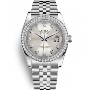 Rolex Datejust 36 Watch 116244-0001 Jubilee Silver Dial