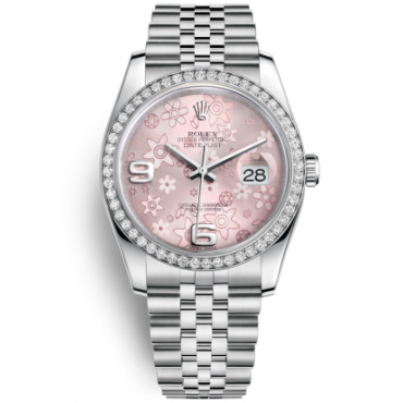 Rolex Datejust 36 Watch 116244-0004 Jubilee Pink Dial