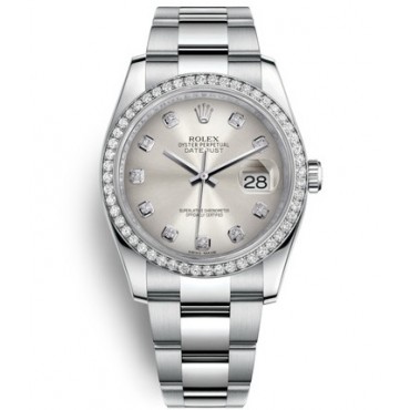 Rolex Datejust 36 Watch 116244-0033 Silver Dial
