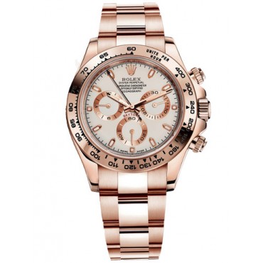 Rolex Daytona Rose Gold Watch 116505-0010 Cream-Coloured