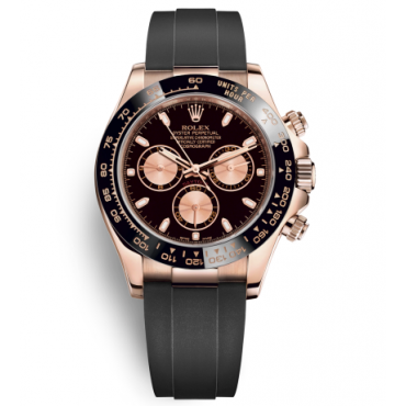 Rolex Daytona Rose Gold Watch 116515LN-0017 Black Dial   