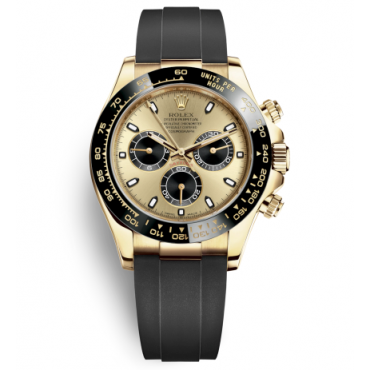 Rolex Daytona Gold Watch Rubber Strap 116518LN-0040