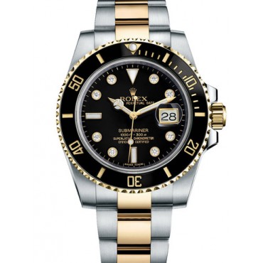 Rolex Submariner Date Two-Tone Watch 116613LN-0003 Black