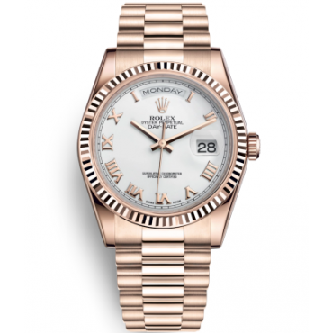 Rolex Day-Date Rose Gold Watch 118235F-0024 Presidential White