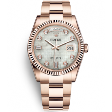Rolex Day-Date Rose Gold Watch 118205F-0112 Oyster Checkered