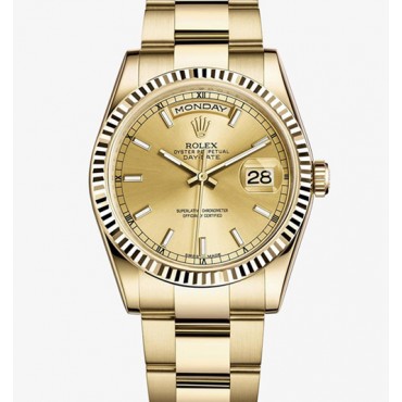 Rolex Day-Date Gold Watch 118238-0110 Gold Dial