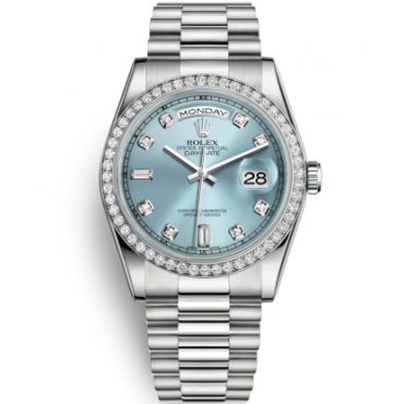 Rolex Day-Date Watch 118346-0028 Presidential Ice Blue