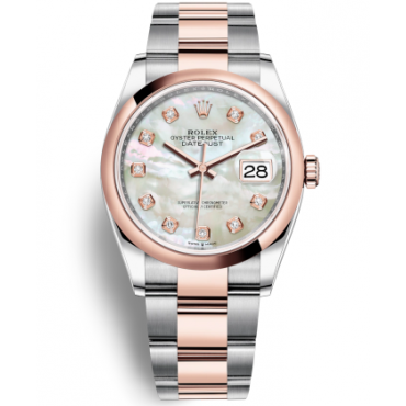 Rolex Datejust 36 Rose Gold Watch 126201-0022 MOP
