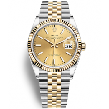 Rolex Datejust 36 Two Tone Gold Watch 126233-0015 Jubilee
