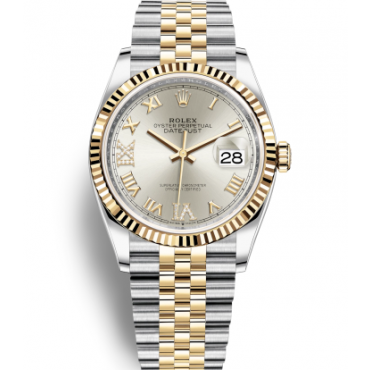 Rolex Datejust 36 Two Tone Gold Watch 126233-0031 Jubilee Silver