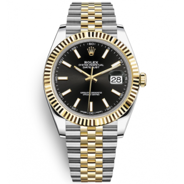 Rolex Datejust II Two-Tone Gold Watch 126333-0014 Black Dial