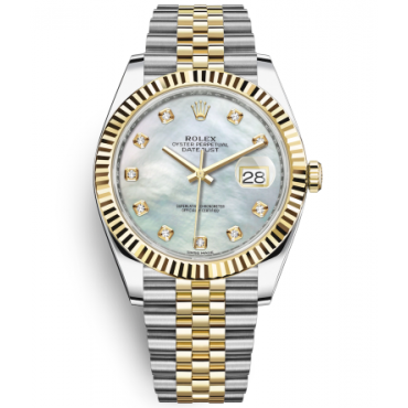 Rolex Datejust II Two-Tone Gold Watch 126333-0018 Jubilee MOP