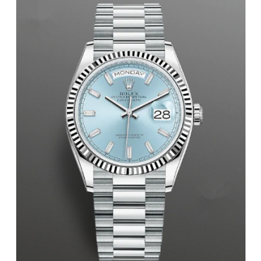 Rolex Day-Date Watch 128236-0009 Presidential Ice Blue Dial