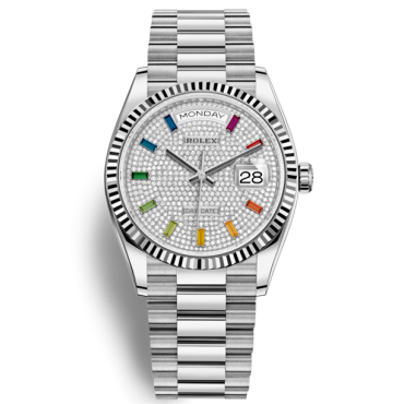 Rolex Day-Date Watch 28239-0019 Presidential Diamonds-Paved