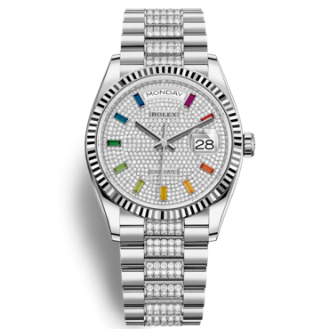 Rolex Day-Date Watch 128239-0027 Presidential Diamonds-Paved