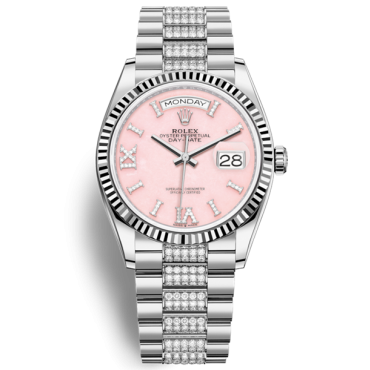 Rolex Day-Date Watch 128239-0030 Presidential Pink Opal