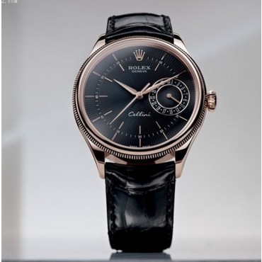 Rolex Cellini Date Rose Gold Watch 50515-0011 Black Dial