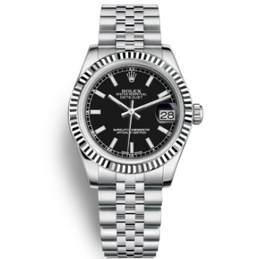 Rolex Lady-Datejust Watch 178274-0004 Black Dial