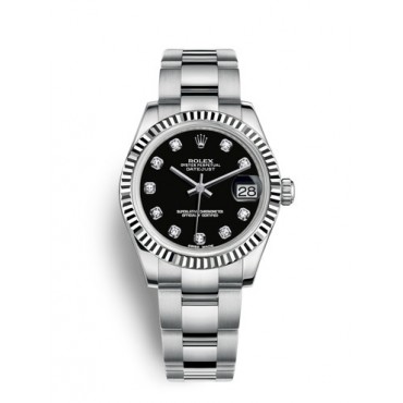 Rolex Lady-Datejust Watch 178274-0058 Black Dial