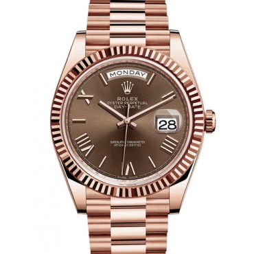 Rolex Day-Date II Rose Gold Watch 228235-0002 Presidential Chocolate