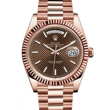 Rolex Day-Date II Rose Gold Watch 228235-0006 Presidential Chocolate