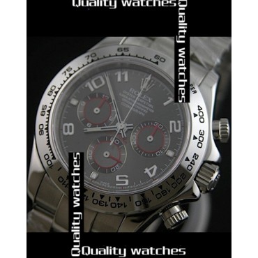 Rolex Daytona Stainless Steel Watch Dark Gray Dial