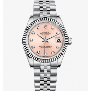 Rolex Lady-Datejust Watch 178274-0022 Pink Orange Dial